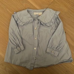 Zara cotton poplin top